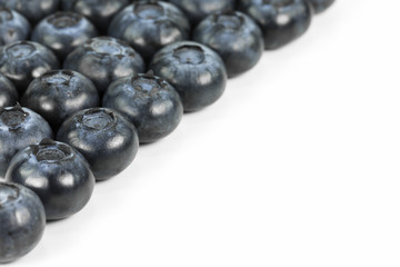 fresh blueberries isolated on white background