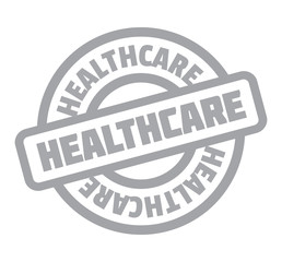 Healthcare rubber stamp. Grunge design with dust scratches. Effects can be easily removed for a clean, crisp look. Color is easily changed.