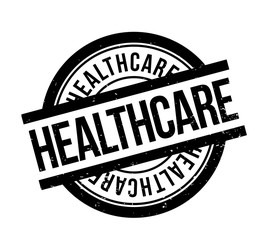 Healthcare rubber stamp. Grunge design with dust scratches. Effects can be easily removed for a clean, crisp look. Color is easily changed.