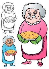 Gramma With A Fresh Baked Pie