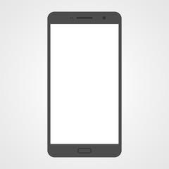 Modern Smartphone with Blank Screen Isolated