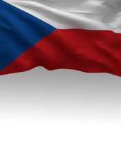 Czech Republic, Czech Flag (3D Render)
