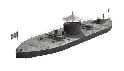 USS Monitor - Civil War Era Ironclad Warship © AlienCat