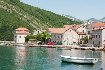 Fototapeta premium Herceg Novi is a coastal town in Montenegro located at the entrance to the Bay of Kotor