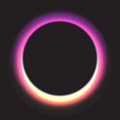 Vector full moon. Shiny moon abstract illustration. Circle planet on dark background