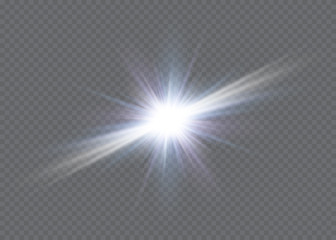 Glow light effect. Star burst with sparkles.Sun