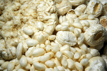 Korean traditional snacks Puffed rice, corn.