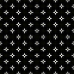 Four Point Star Seamless Pattern on a Dark Background