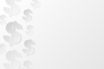 Dollar - background with 3d symbols. Vector.