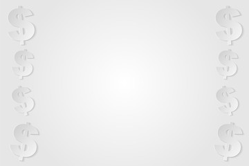 Dollar - background with 3d symbols. Vector.