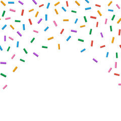  Falling colorful confectionery powder