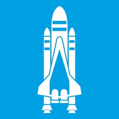 Space shuttle icon white