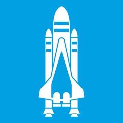 Space shuttle icon white