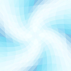 Abstract background in shades of blue. Movement of geometric forms.