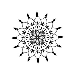 Round graphic, geometric decorative, mandalas or henna design in vector.