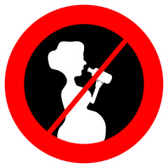 No alcohol for pregnant women symbol. Vector illustration.