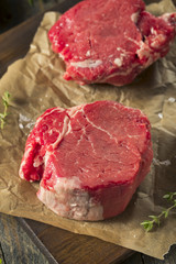 Raw Organic Grass Fed Filet Mignon Steak