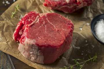 Raw Organic Grass Fed Filet Mignon Steak