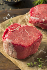 Raw Organic Grass Fed Filet Mignon Steak