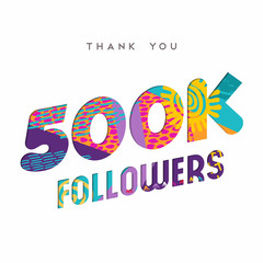 500000 internet followers thank you template