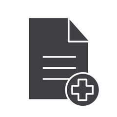 Obraz premium Patient card glyph icon