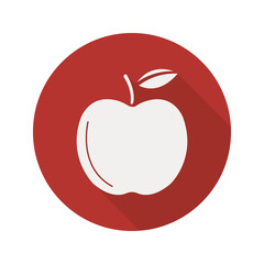 Apple flat design long shadow glyph icon