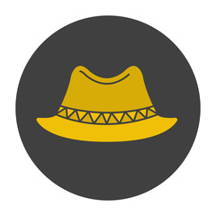 Homburg hat glyph color icon