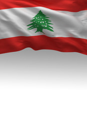 Naklejka premium Lebanon, Lebanese Flag (3D Render)