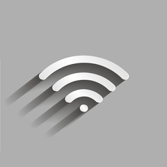 Vector icon wi -fi with shadow
