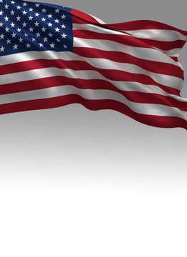 USA Flag, United States 3D Background (3D Render)