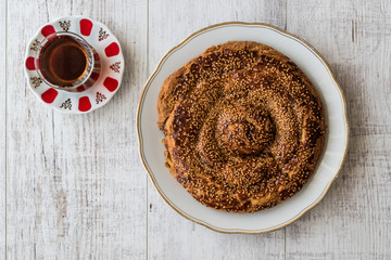 Turkish Pastries with Tahini and Sesame / Tahinli Corek.