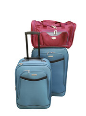 Fototapeta na wymiar Suitcases and travel bag