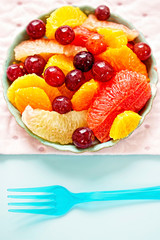 Grapefruit orange mandarin grape summer salad 