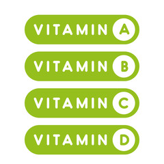Vitamins set button green