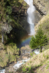Naklejka na ściany i meble Waterfall in french Alps
