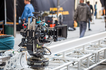 Big professional video camera