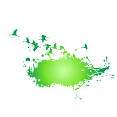 Abstract painted grunge stains background. Vector illustration.