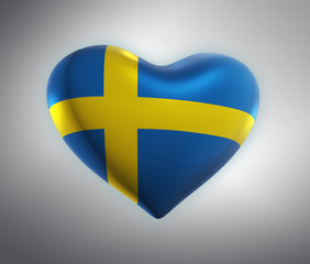 Obraz premium Sweden, Swedish Flag (3D Render)