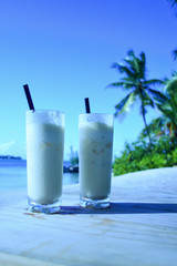 Refreshment at the beach in Mauritius