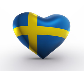 Obraz premium Sweden, Swedish Flag (3D Render)