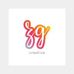 ZG logo, vector. Useful as branding, app icon, alphabet combination, clip-art.
