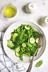 Green vegetables ragout.Top view.
