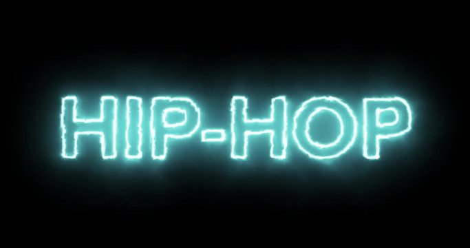 Glowing Bright Hip-Hop Text for Commercial or Concert Backgrounds