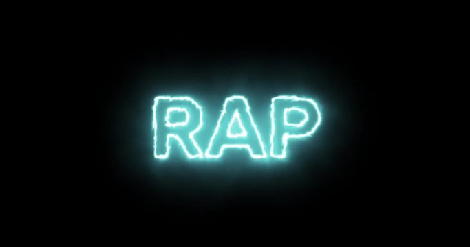 Glowing Bright Rap Text for Commercial or Concert Backgrounds