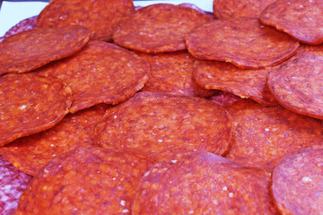 Red sausages meat