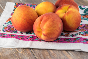 Farm organic peaches.