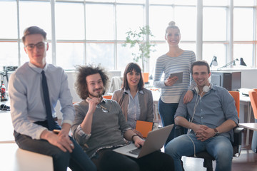 Portrait of a business team At A Meeting