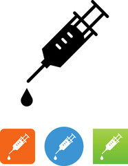 Hypodermic Needle Syringe Icon - Illustration