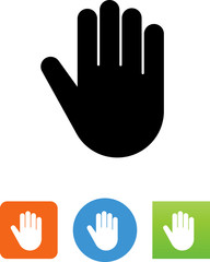 Obraz premium Hand Number Five Icon - Illustration