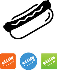 Hot Dog Icon - Illustration